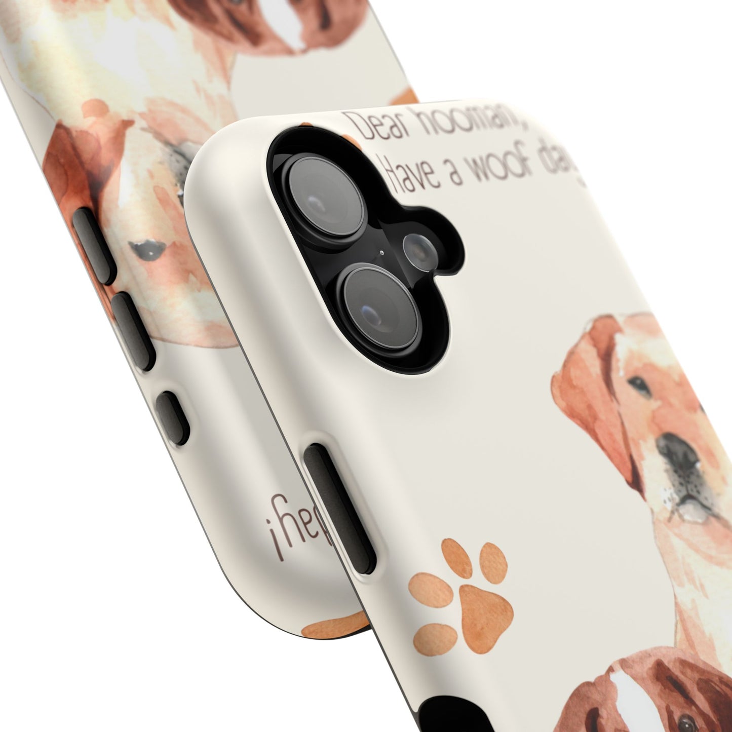 Cute Dog-Themed Phone Case: "Have a Woof Day!" - Pet Lover Gift, Animal Lover Accessory, Dog Owner Present, Unique Pet Mug, Playful Decor