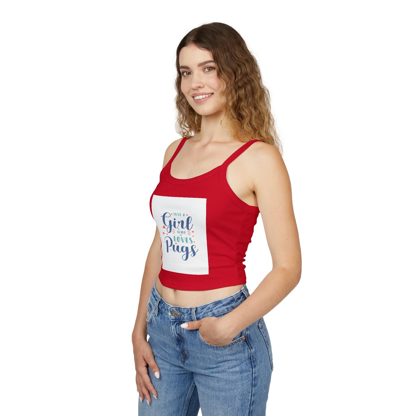 Cute Pug Lover's Tank Top, Funny Women's Spaghetti Strap Top, Gift for Dog Lovers, Casual Summer Wear, Pet Mom Outfit, Birthday Gift