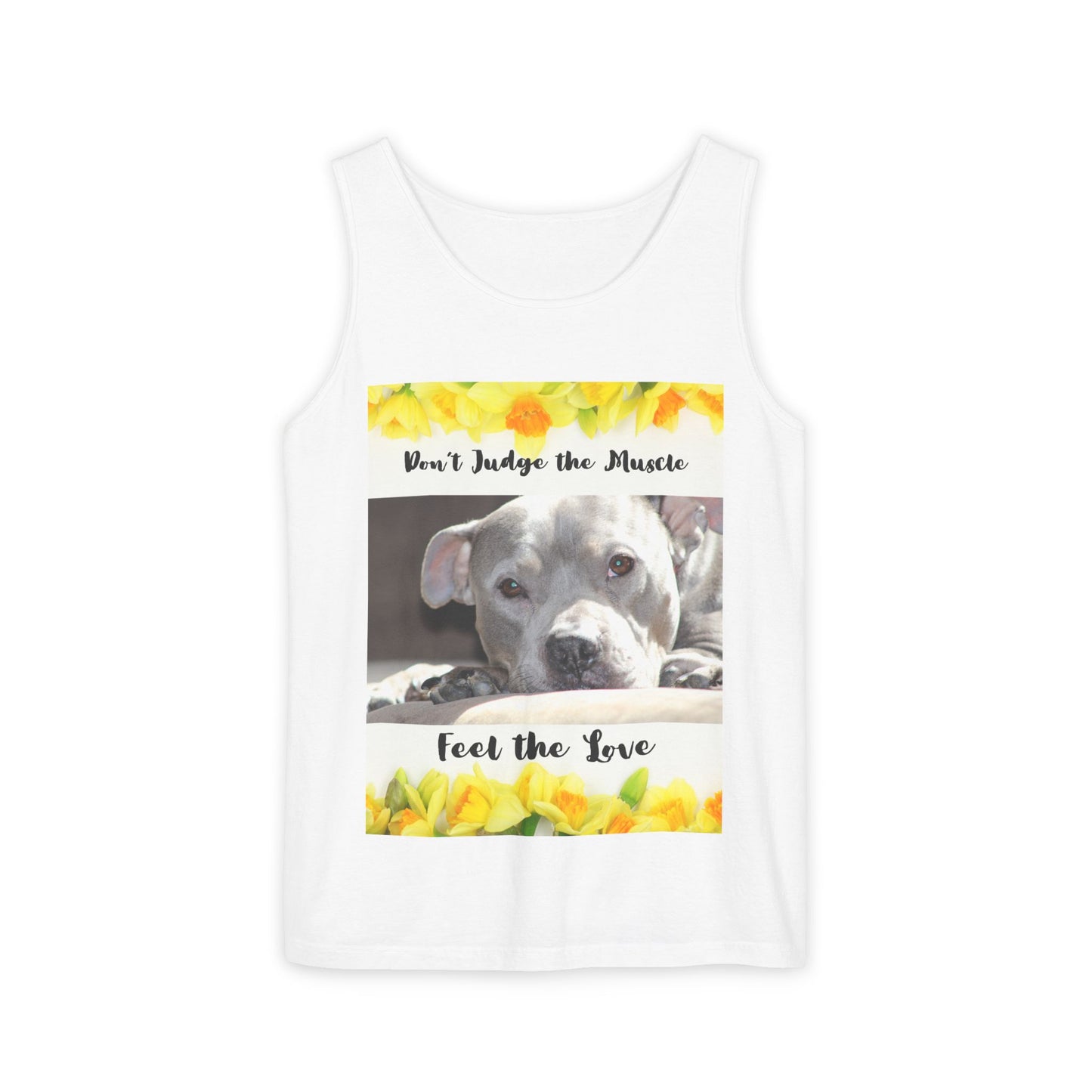 Feel the Love Tank Top, Dog Lover Gift, Summer Fashion, Cute Graphic Tank, Unisex Gift, Casual Wear, Animal Rescue Fundraiser