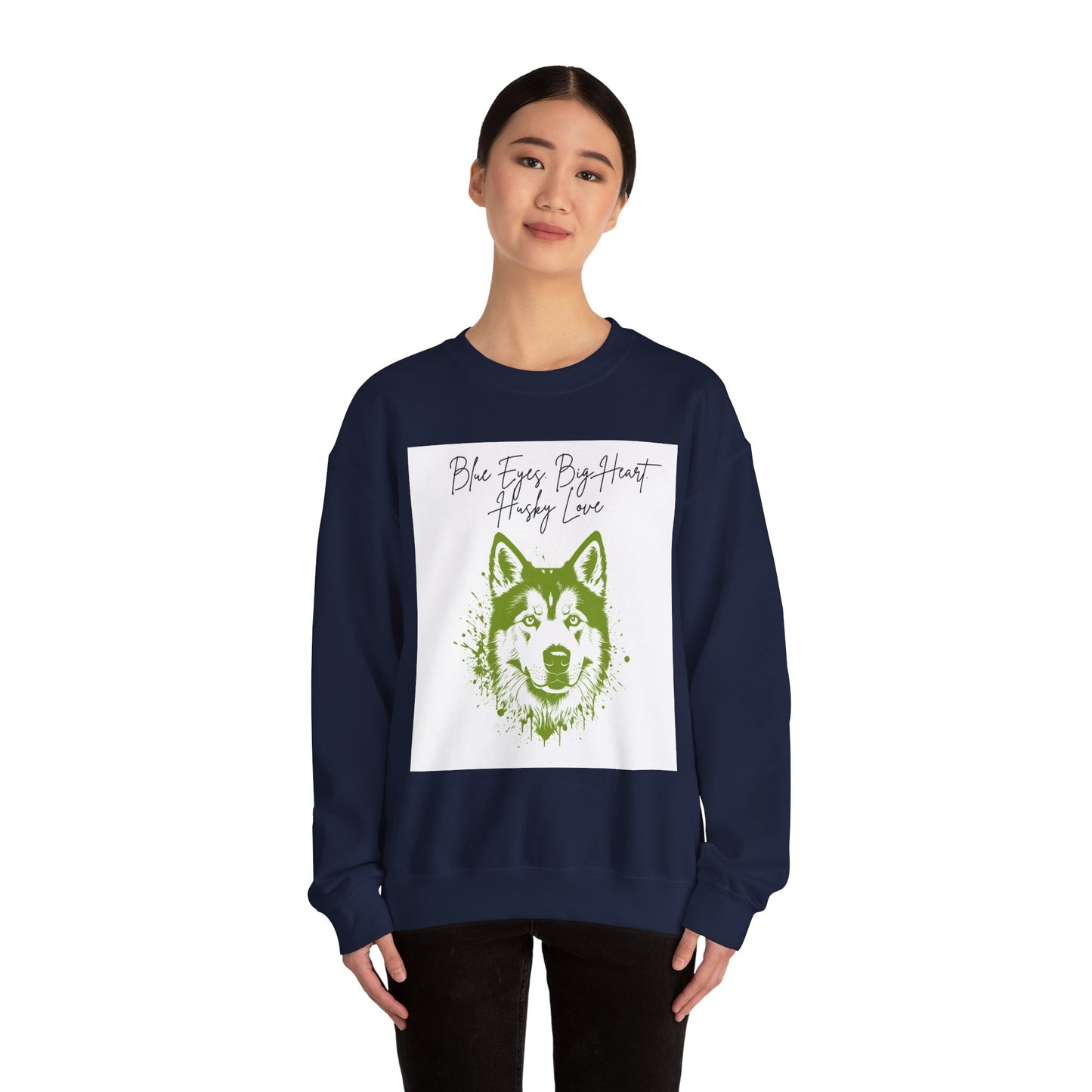 Husky Love Crewneck Sweatshirt | Cozy Pet Lover Gift, Unisex Sweatshirt, Animal Lover Apparel, Dog Sweatshirt, Birthday Gift