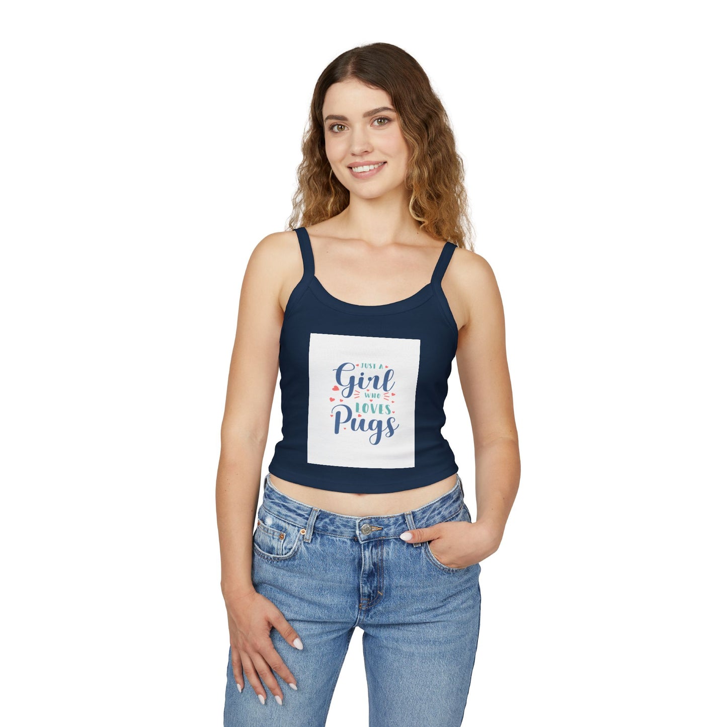 Cute Pug Lover's Tank Top, Funny Women's Spaghetti Strap Top, Gift for Dog Lovers, Casual Summer Wear, Pet Mom Outfit, Birthday Gift