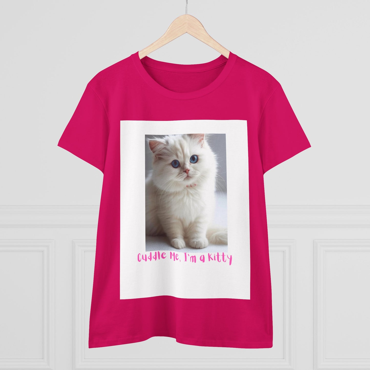 Cute Cat Graphic Women's Tee, Adorable Cotton Shirt for Cat Lovers, Gifts for Animal Lovers, Birthday, Pet Appreciation