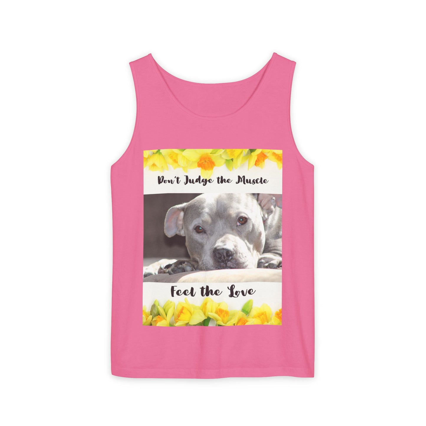 Feel the Love Tank Top, Dog Lover Gift, Summer Fashion, Cute Graphic Tank, Unisex Gift, Casual Wear, Animal Rescue Fundraiser