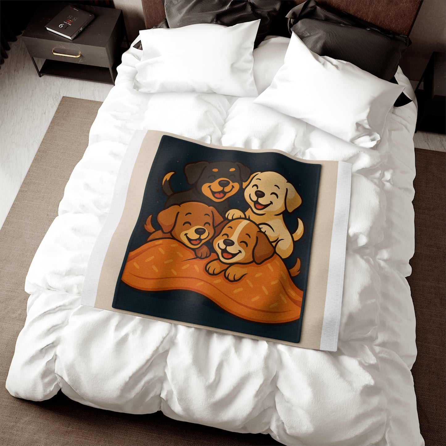 Cozy Dogs Sweatshirt Blanket | Gift for Dog Lovers, Pet Comfort, Home Decor, Birthday Present, Snuggle Throw