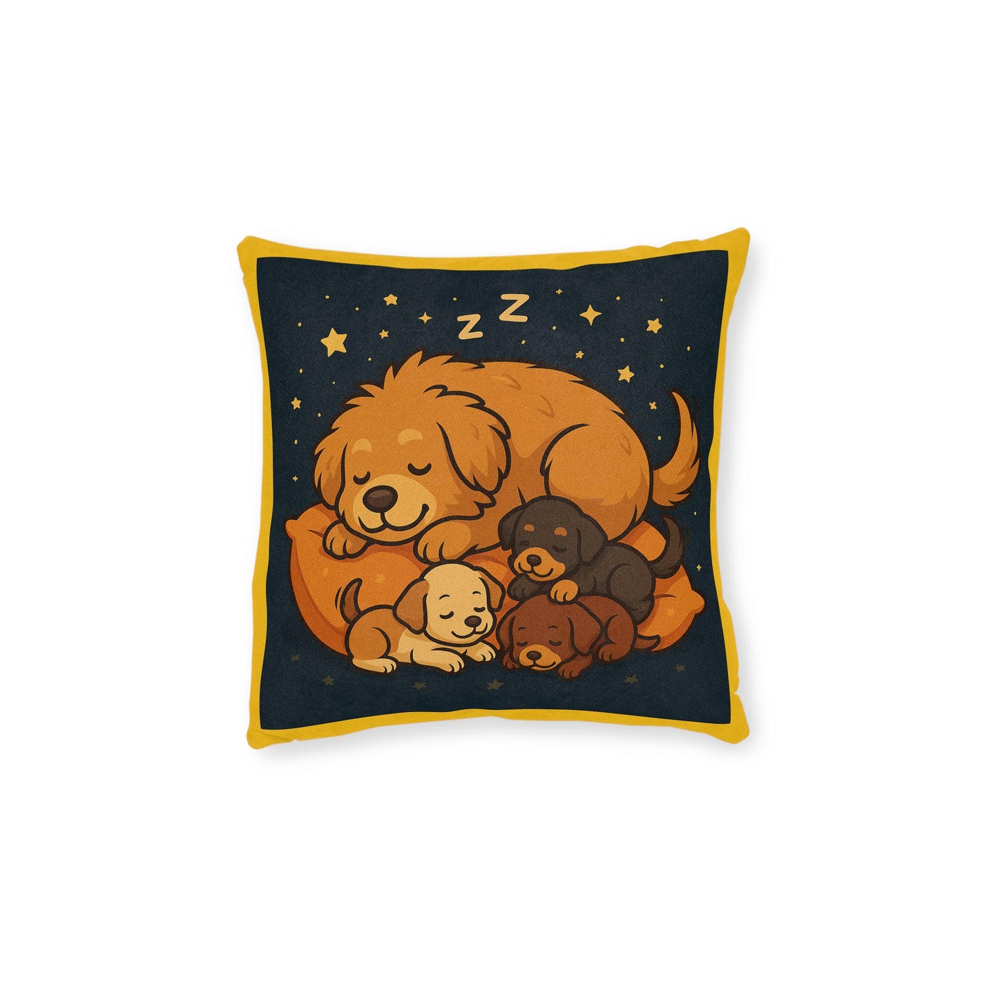 Cozy Dog Lover's Square Pillow - Cute Puppy Design, Dog-Themed Decor, Pet Gift Idea, Home Cushion, Animal Pillow