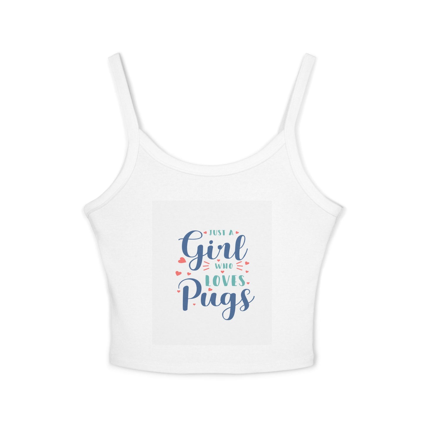 Cute Pug Lover's Tank Top, Funny Women's Spaghetti Strap Top, Gift for Dog Lovers, Casual Summer Wear, Pet Mom Outfit, Birthday Gift