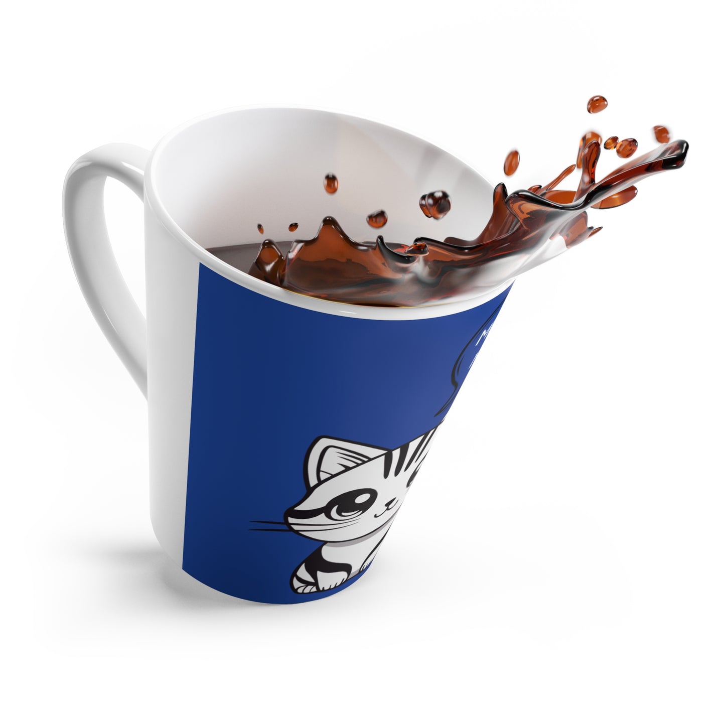 Cute Cat Latte Mug - More Meow Less Monday, Cat Lover Gift, Coffee Cup, Feline Humor Mug, Animal Lover Accessory