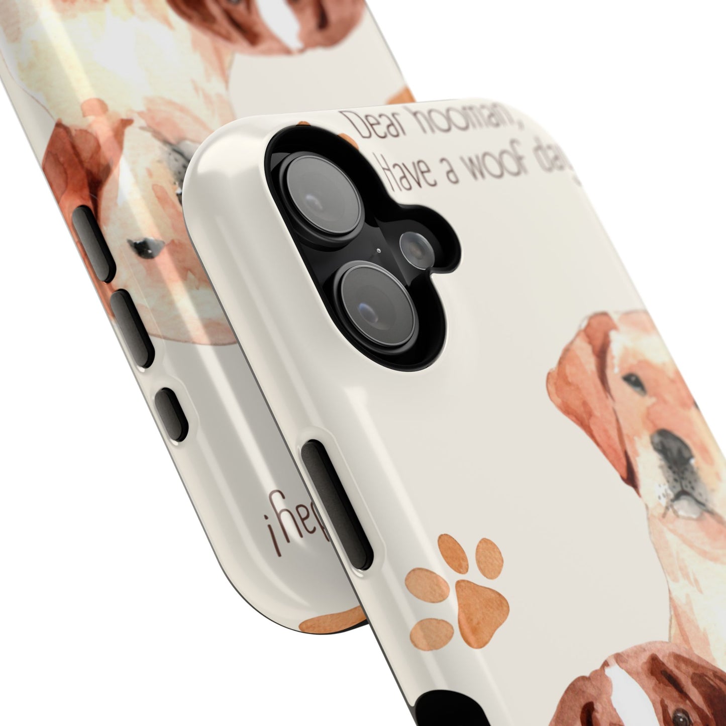 Cute Dog-Themed Phone Case: "Have a Woof Day!" - Pet Lover Gift, Animal Lover Accessory, Dog Owner Present, Unique Pet Mug, Playful Decor