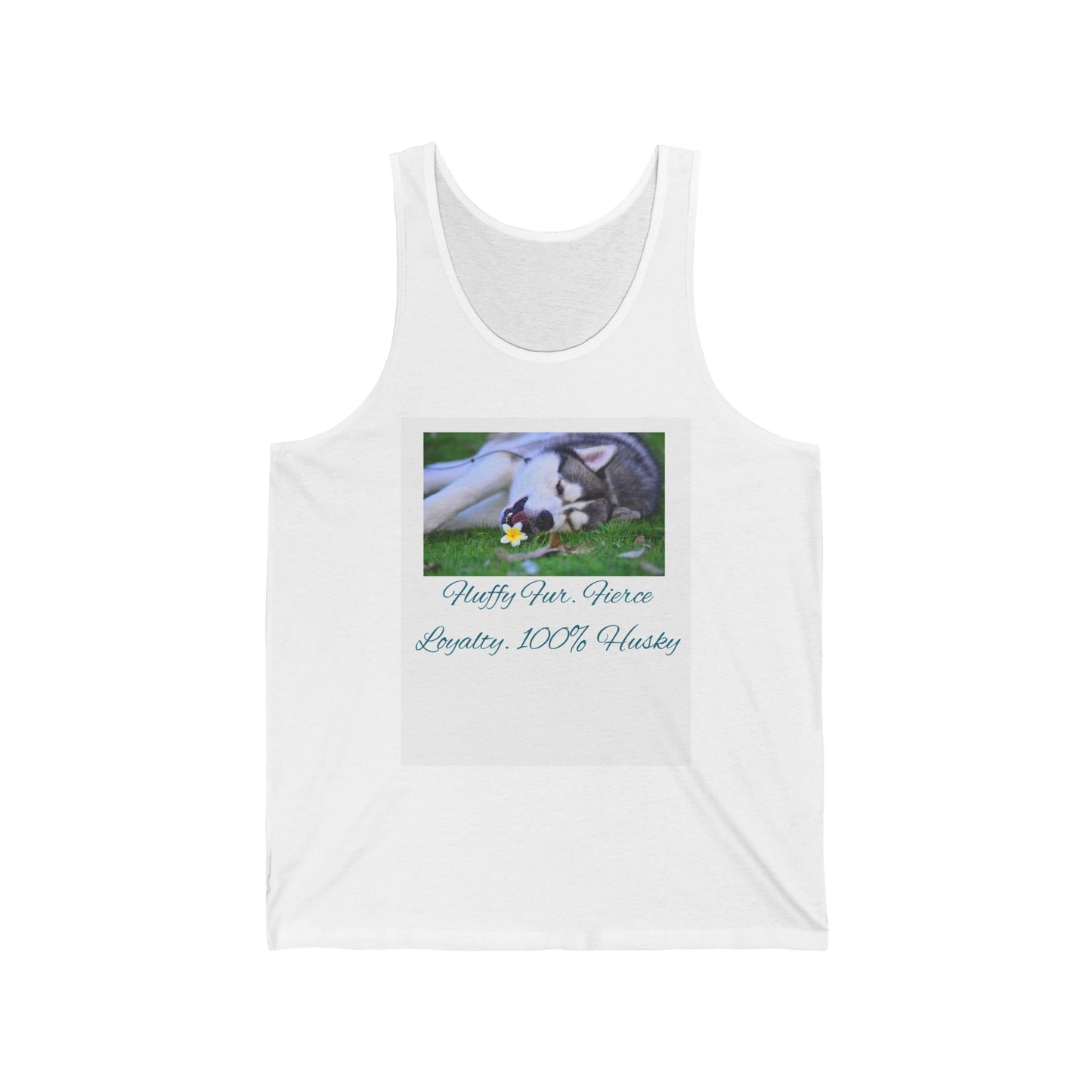 Unisex Jersey Tank Top with Floral Design, Summer Apparel, Gifts for Pet Lovers, Casual Wear, Beach Essentials, Birthday Present