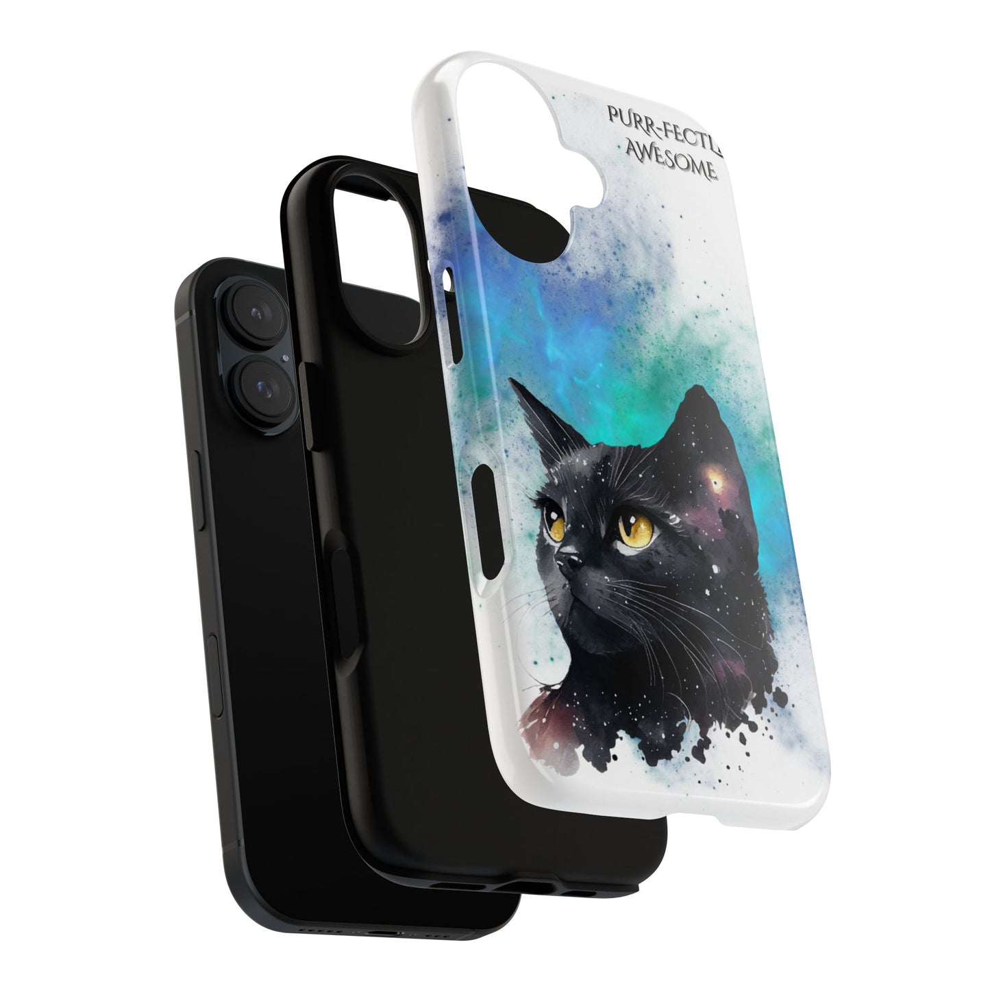 Purr-fectly Awesome Cat Phone Case - Cute Cat Lover Gift, Galaxy Cat Art, Pet Owner Accessories, Unique Phone Cover, Birthday Gift Idea