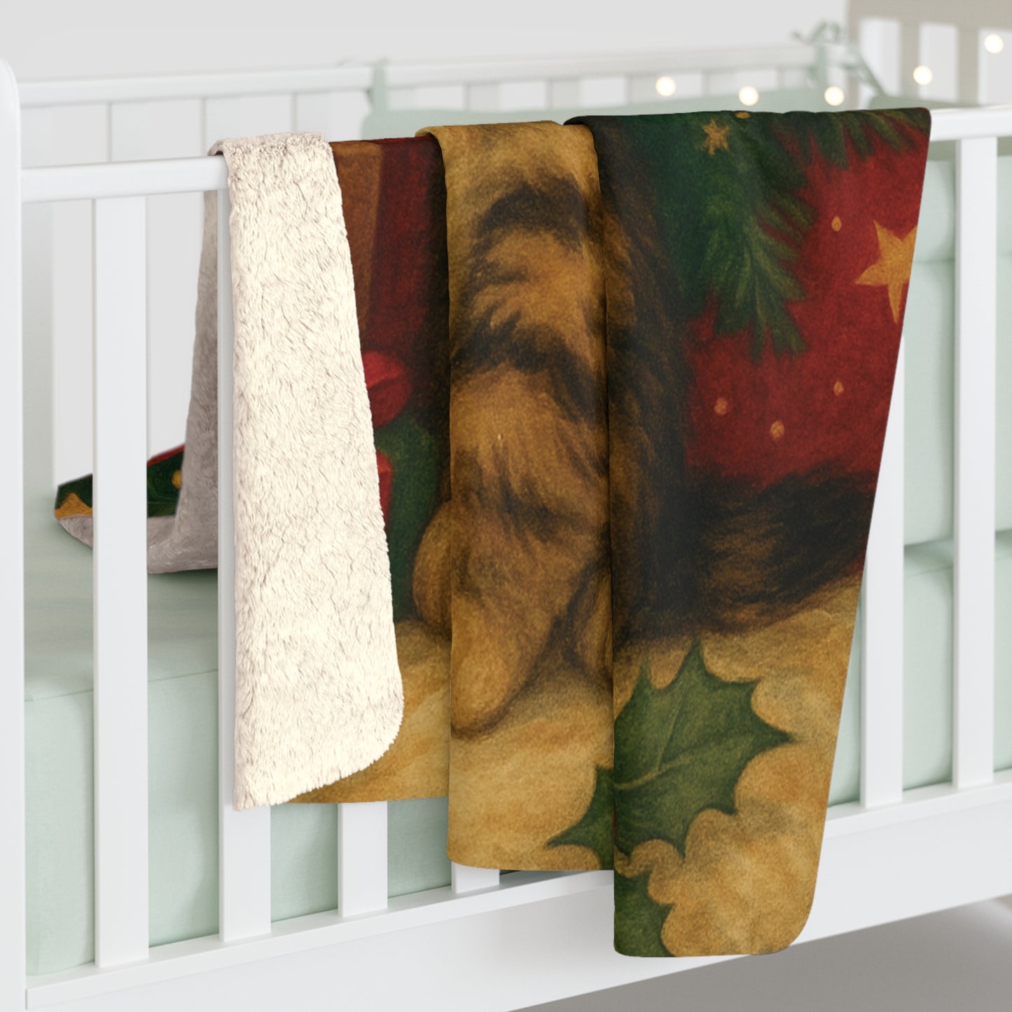 Cozy Cat-Themed Sherpa Fleece Blanket for Cat Lovers, Holiday Home Decor, Gift for Pet Owners, Christmas Throws, Soft Warm Blankets