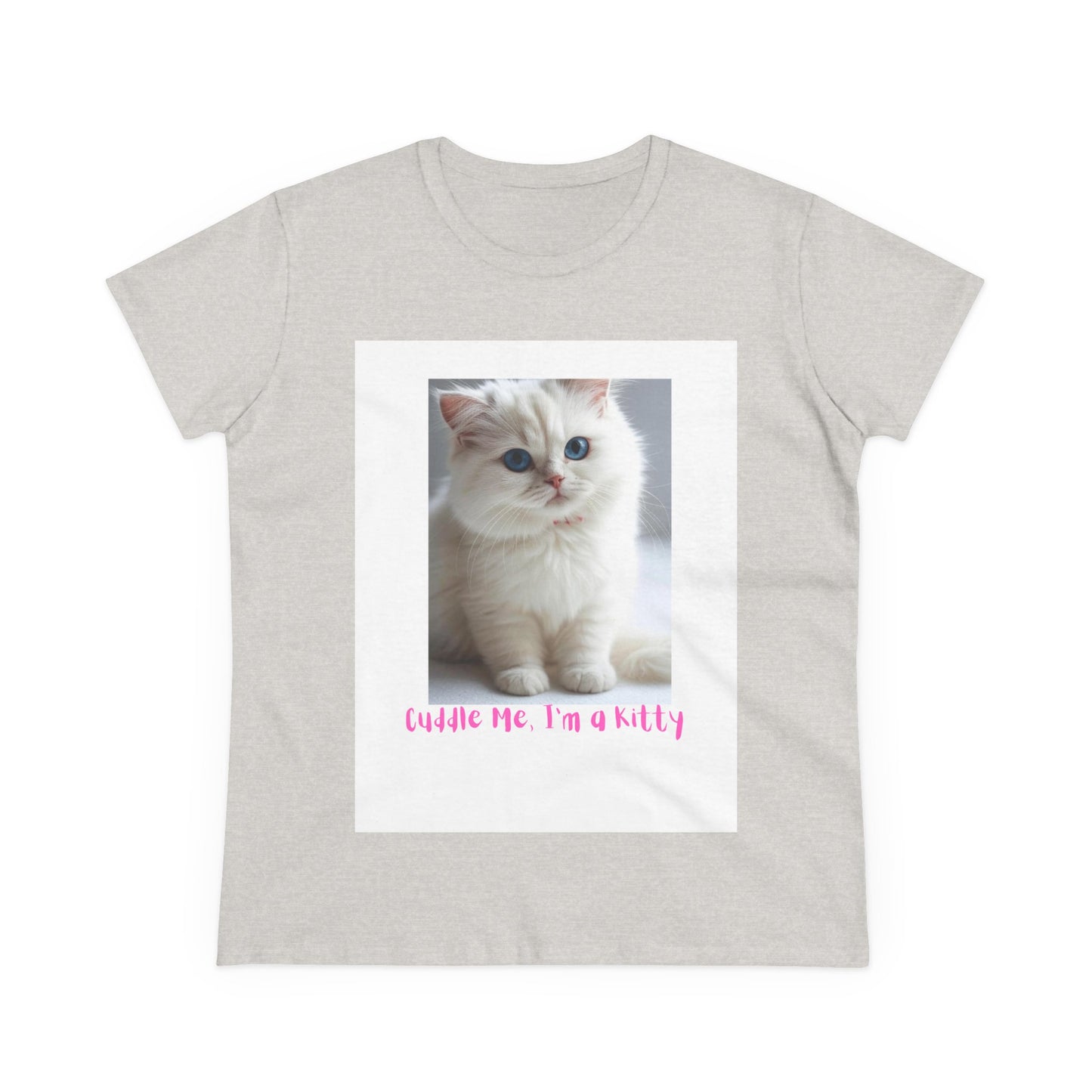 Cute Cat Graphic Women's Tee, Adorable Cotton Shirt for Cat Lovers, Gifts for Animal Lovers, Birthday, Pet Appreciation