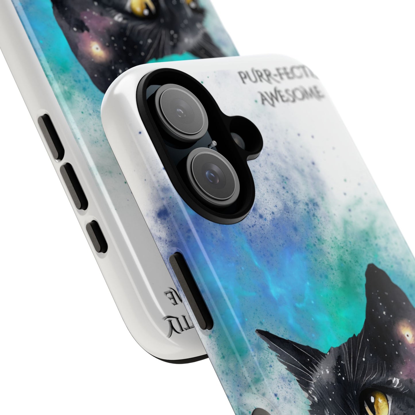 Purr-fectly Awesome Cat Phone Case - Cute Cat Lover Gift, Galaxy Cat Art, Pet Owner Accessories, Unique Phone Cover, Birthday Gift Idea