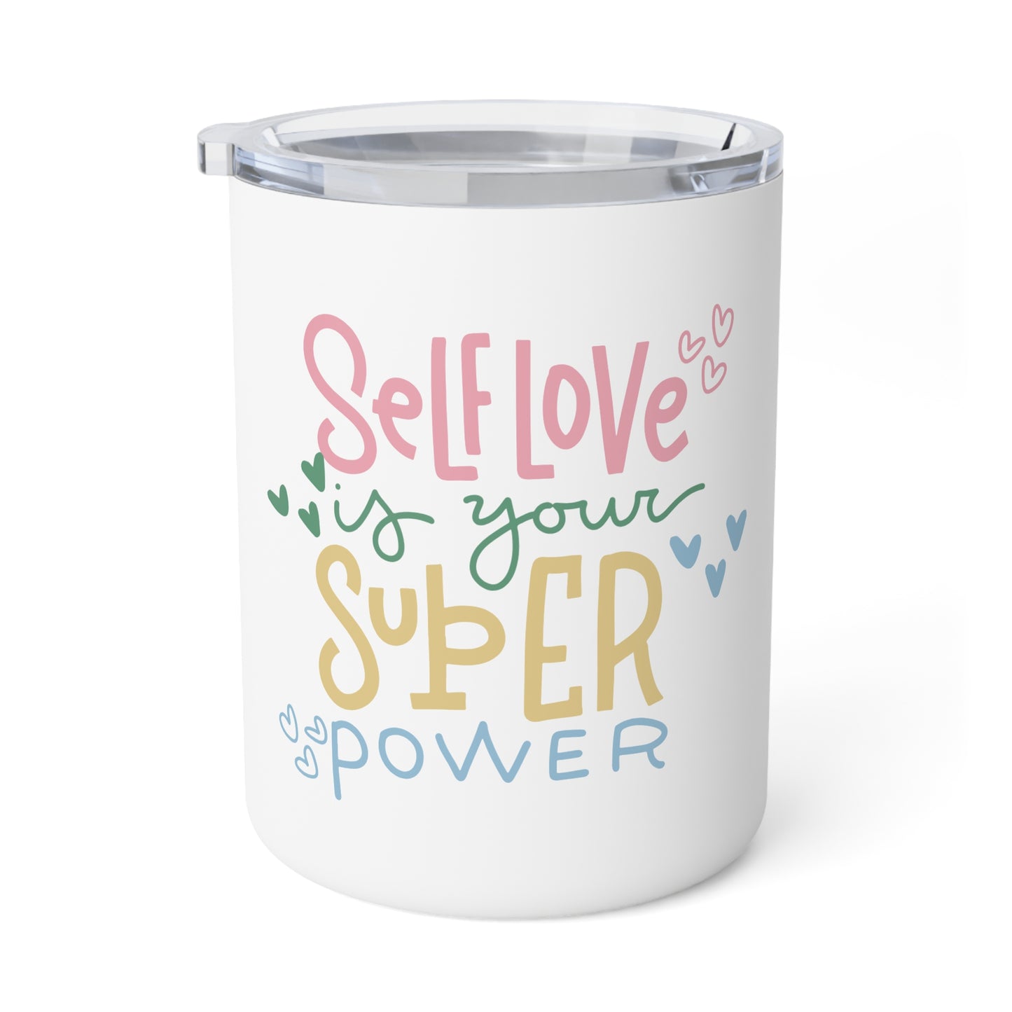 Insulated Coffee Mug with Self Love Design | Cute Travel Mug, Gift for Friends, Inspirational Coffee Cup, Self Care Mug, 10oz