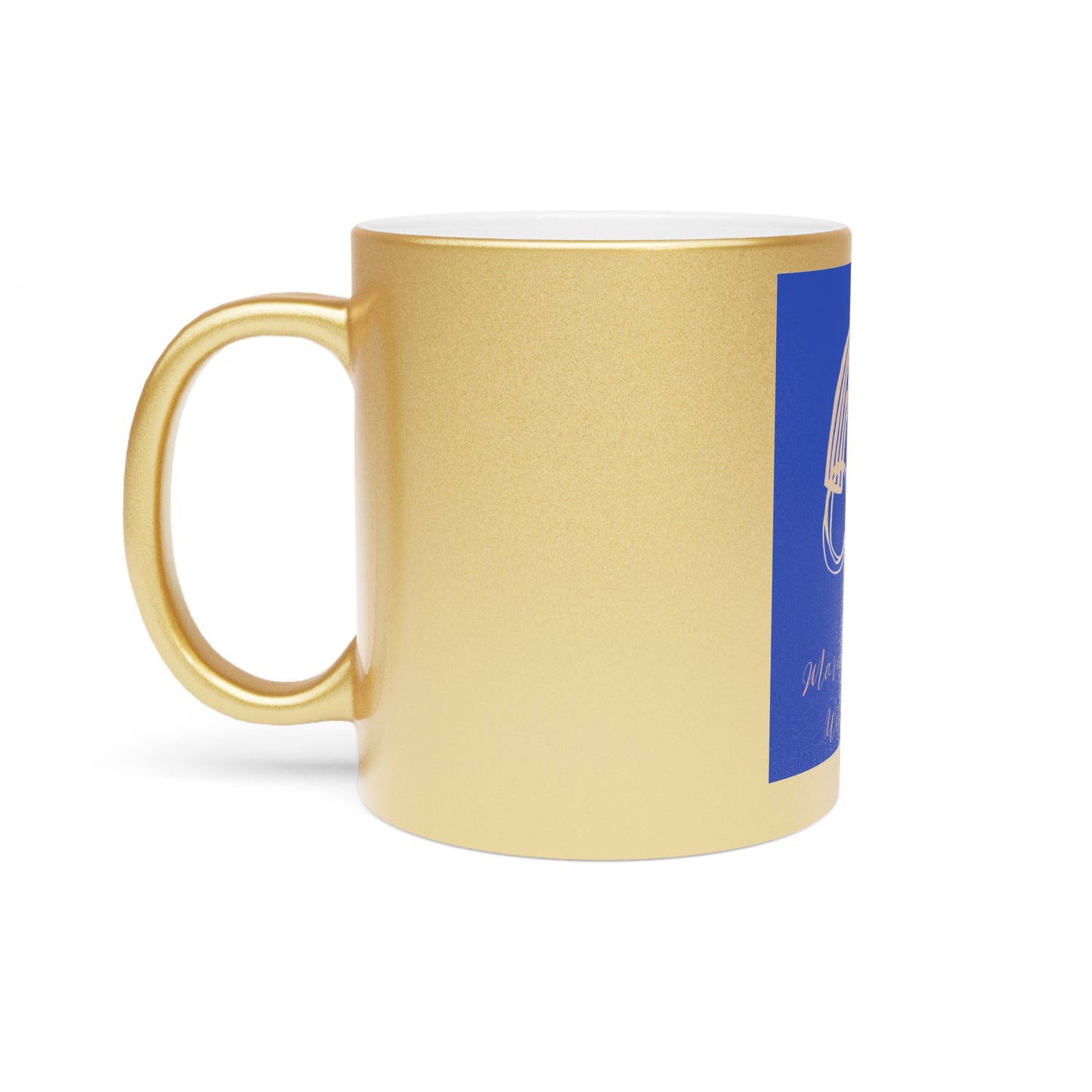 Metallic Coffee Mug - Mornings Are Ruff Without Coffee, Cute Dog Mug, Pet Lover Gift, Silver/Gold Metallic Drinkware, Fun Morning Accessory