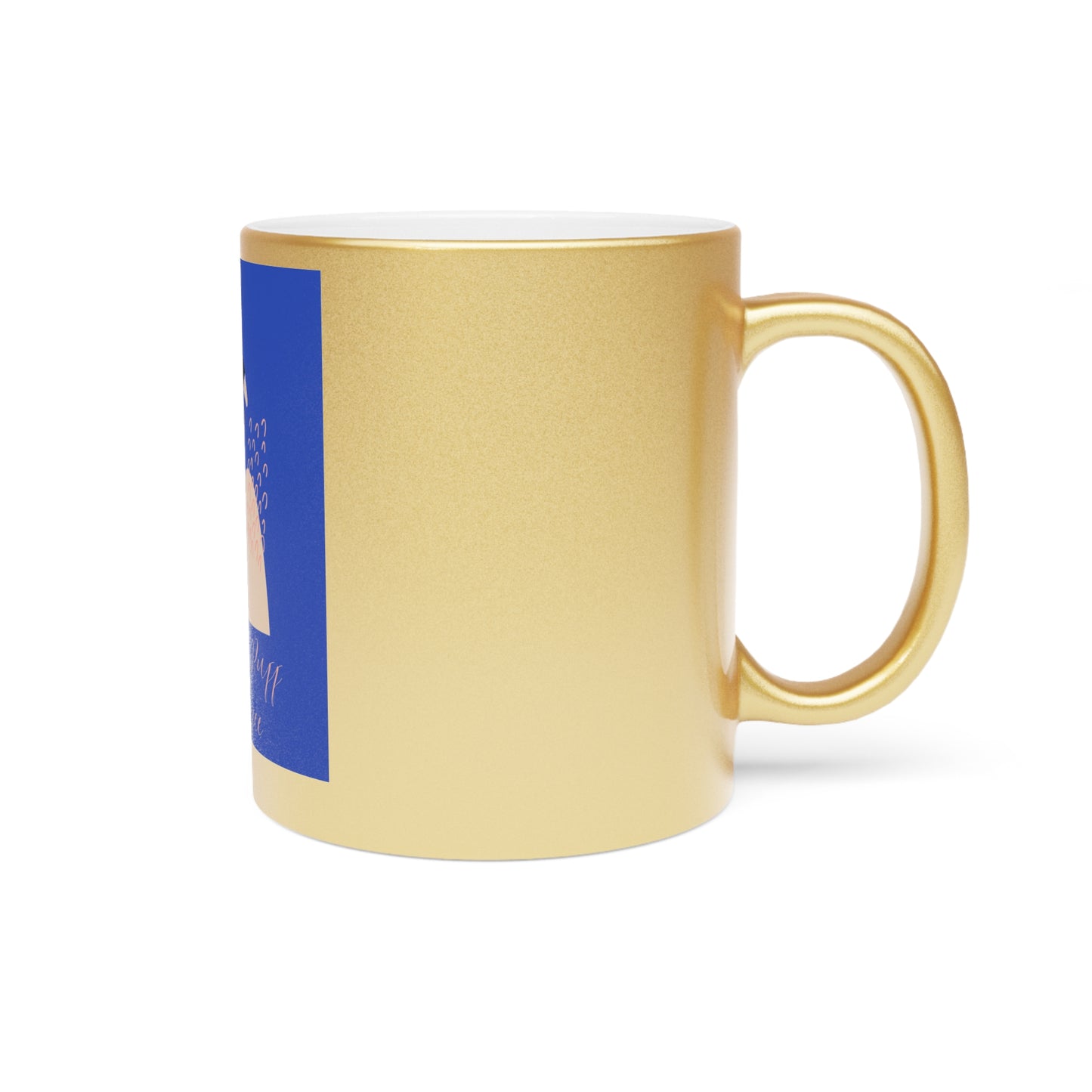 Metallic Coffee Mug - Mornings Are Ruff Without Coffee, Cute Dog Mug, Pet Lover Gift, Silver/Gold Metallic Drinkware, Fun Morning Accessory