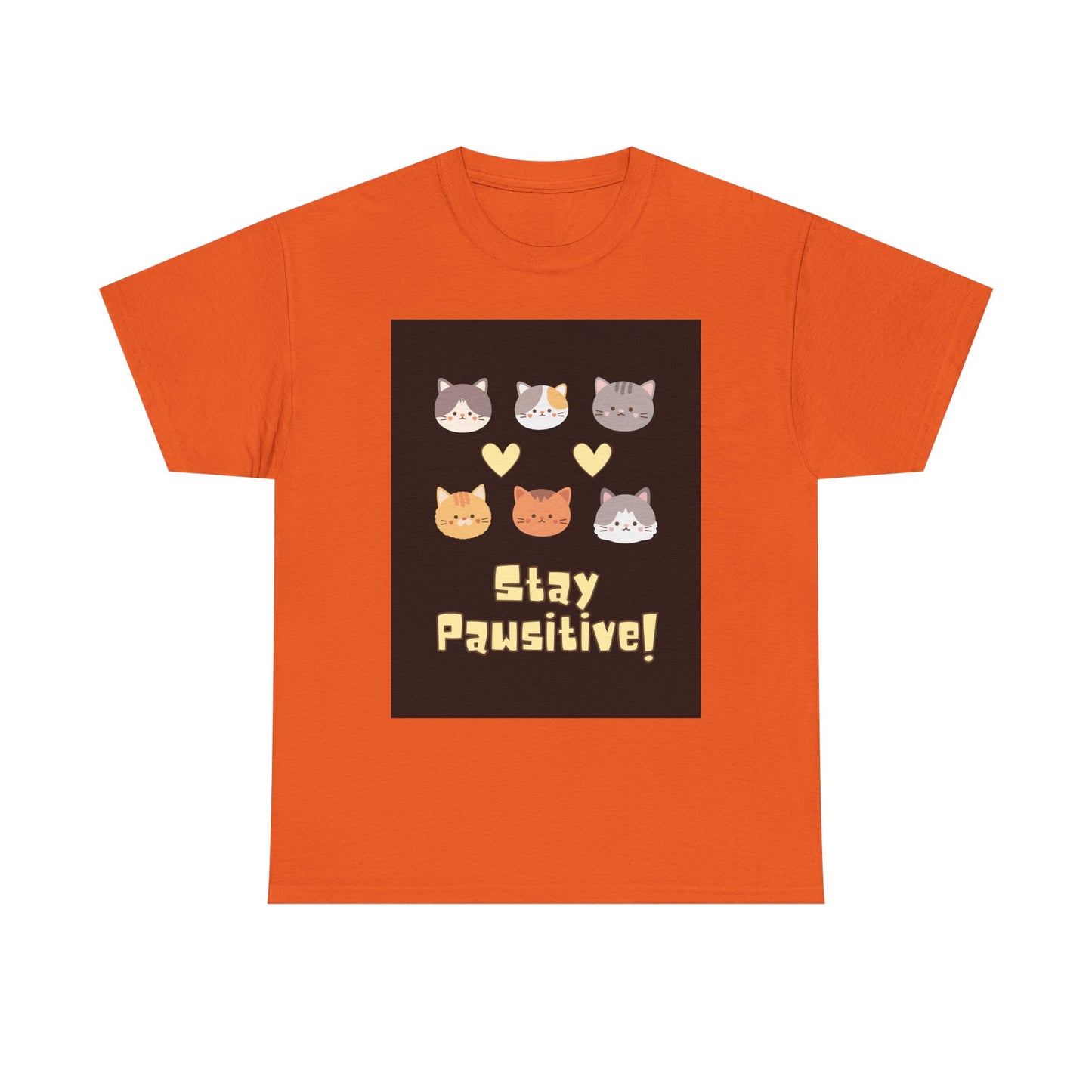 Pawsitive Vibes Unisex Cotton Tee - Cat Lover Gift, Funny Tee, Animal Lover Shirt, Unique Pet Shirt, Cool Casual Wear