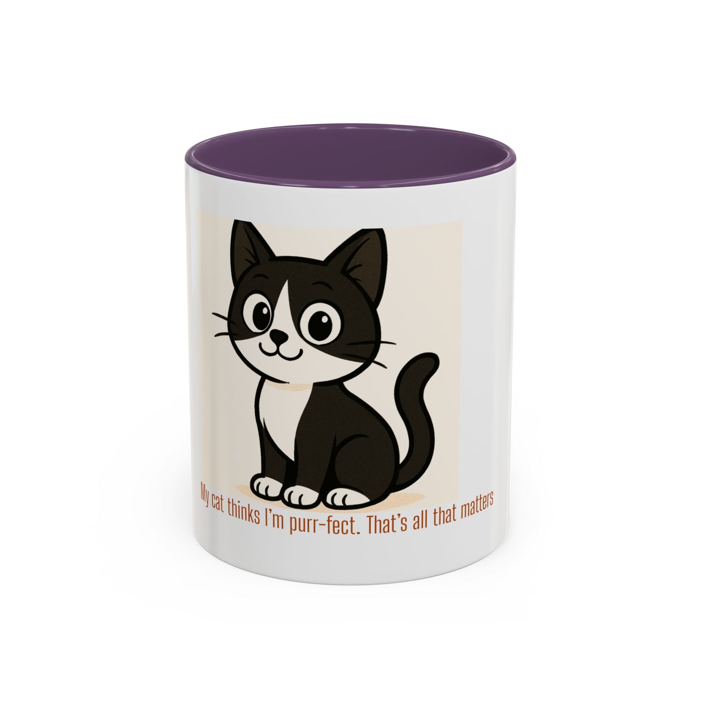 Purr-fect Cat Coffee Mug - for Cat Lovers, Pet Owners, Gift for Her, Funny Cat Lover Mug, Cute Animal Coffee Cup