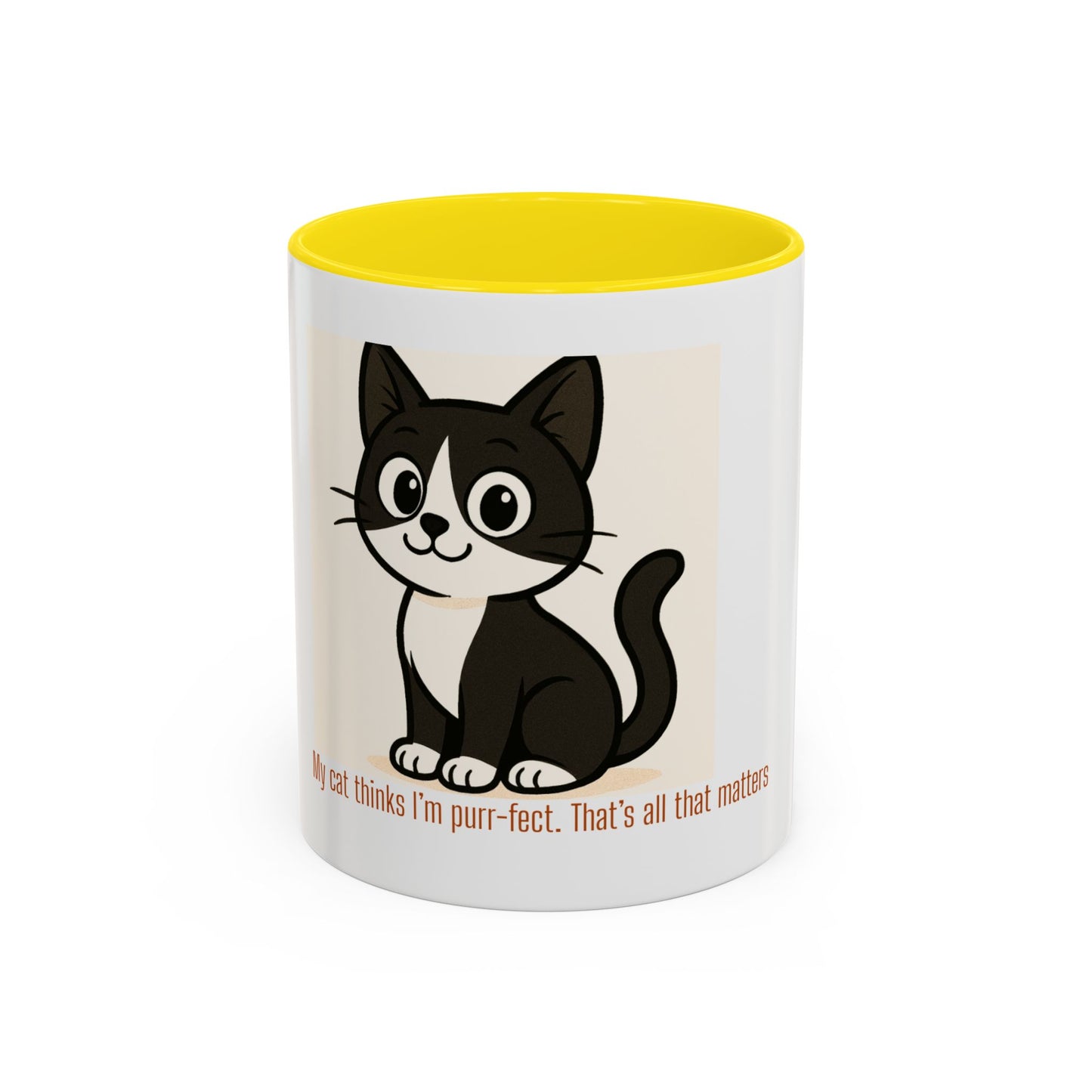 Purr-fect Cat Coffee Mug - for Cat Lovers, Pet Owners, Gift for Her, Funny Cat Lover Mug, Cute Animal Coffee Cup