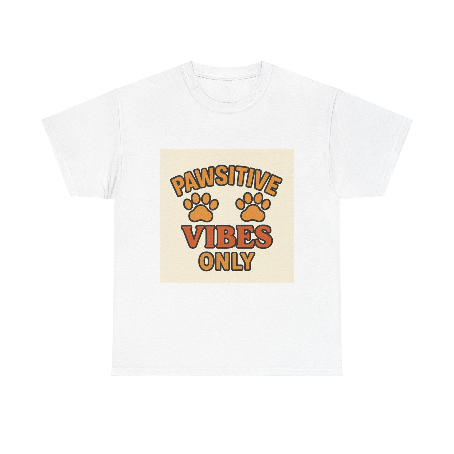 Pawsitive Vibes Unisex Tee, Dog Lover Shirt, Positive Energy Tee, Pet Themed Gift, Cute Animal Apparel, Casual Everyday Wear