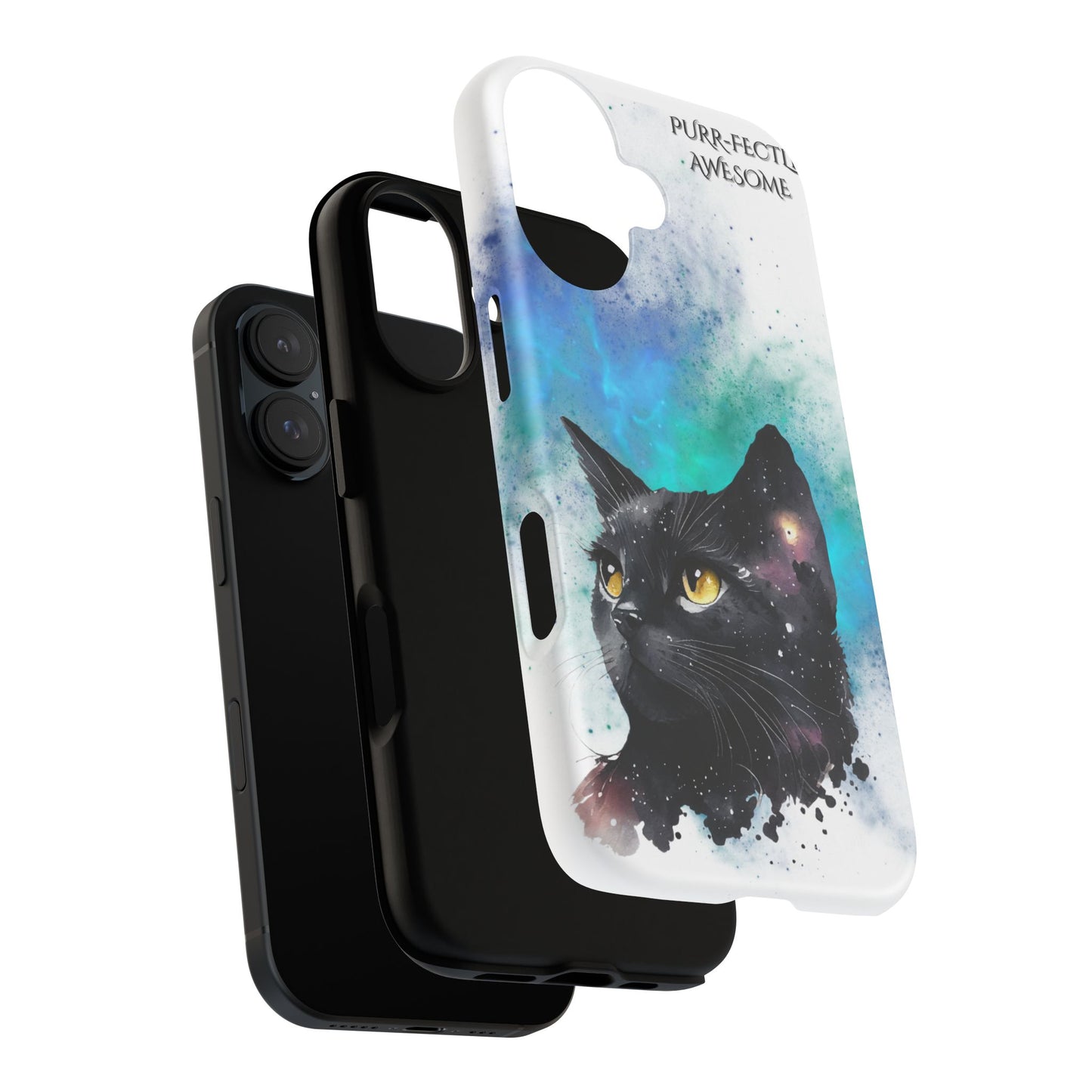 Purr-fectly Awesome Cat Phone Case - Cute Cat Lover Gift, Galaxy Cat Art, Pet Owner Accessories, Unique Phone Cover, Birthday Gift Idea