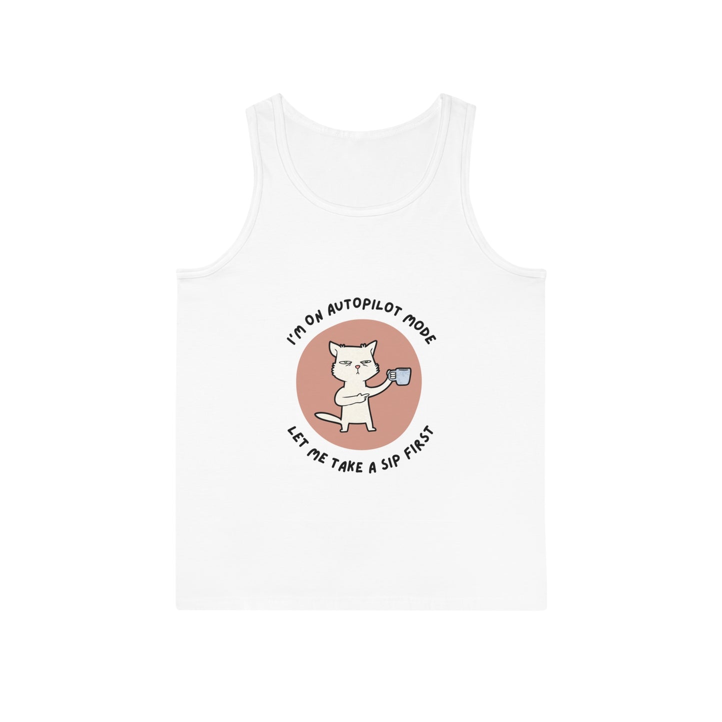 Autopilot Mode Tank Top - Unisex Softstyle™ Tee, Funny Gift, Relaxed Fit, Summer Apparel, Cat Lover Gift