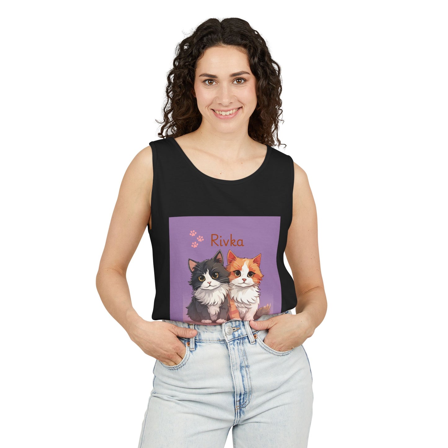 Adorable Cat Lovers Tank Top, Cute Animal Apparel, Gift for Cat Owners, Pet Lover Summer Shirt, Cat Themed Fashion