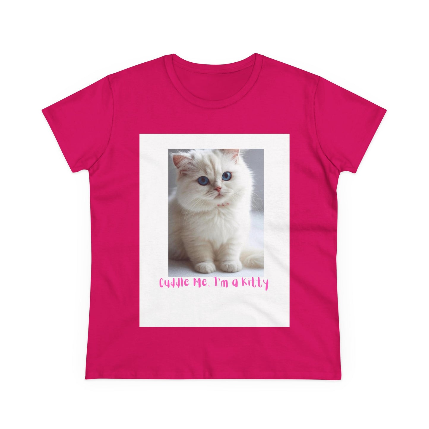 Cute Cat Graphic Women's Tee, Adorable Cotton Shirt for Cat Lovers, Gifts for Animal Lovers, Birthday, Pet Appreciation