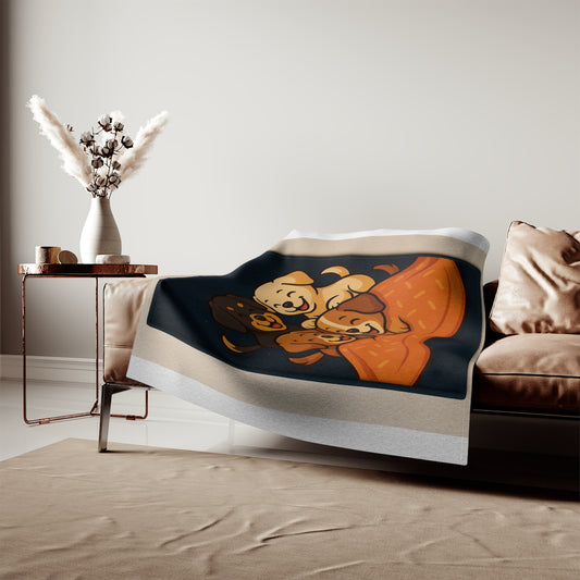 Cozy Dogs Sweatshirt Blanket | Gift for Dog Lovers, Pet Comfort, Home Decor, Birthday Present, Snuggle Throw