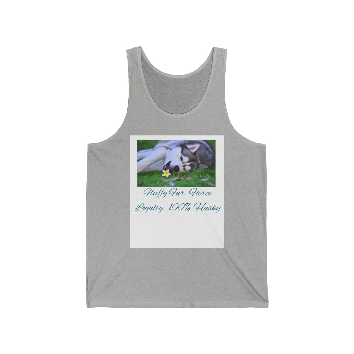 Unisex Jersey Tank Top with Floral Design, Summer Apparel, Gifts for Pet Lovers, Casual Wear, Beach Essentials, Birthday Present