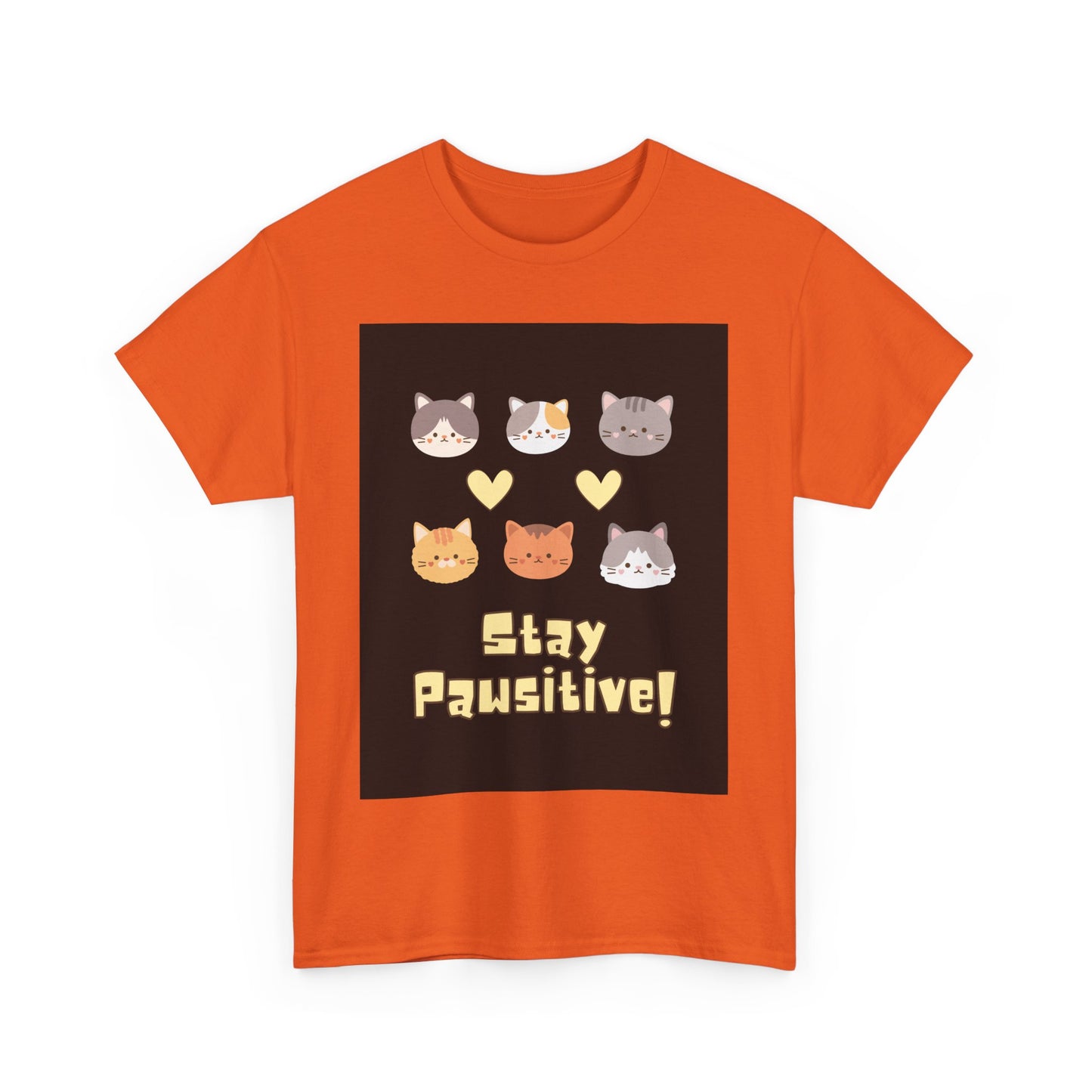 Pawsitive Vibes Unisex Cotton Tee - Cat Lover Gift, Funny Tee, Animal Lover Shirt, Unique Pet Shirt, Cool Casual Wear