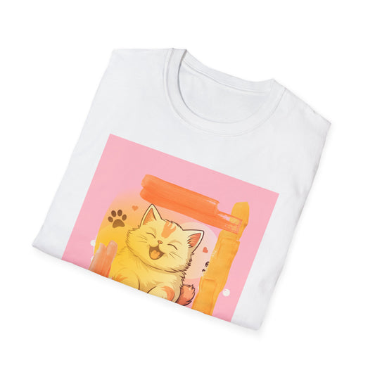 Cute Cat Love T-Shirt, Perfect Gift for Pet Lovers, Casual Wear, Birthday Present, Animal Lovers Tee