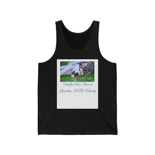 Unisex Jersey Tank Top with Floral Design, Summer Apparel, Gifts for Pet Lovers, Casual Wear, Beach Essentials, Birthday Present
