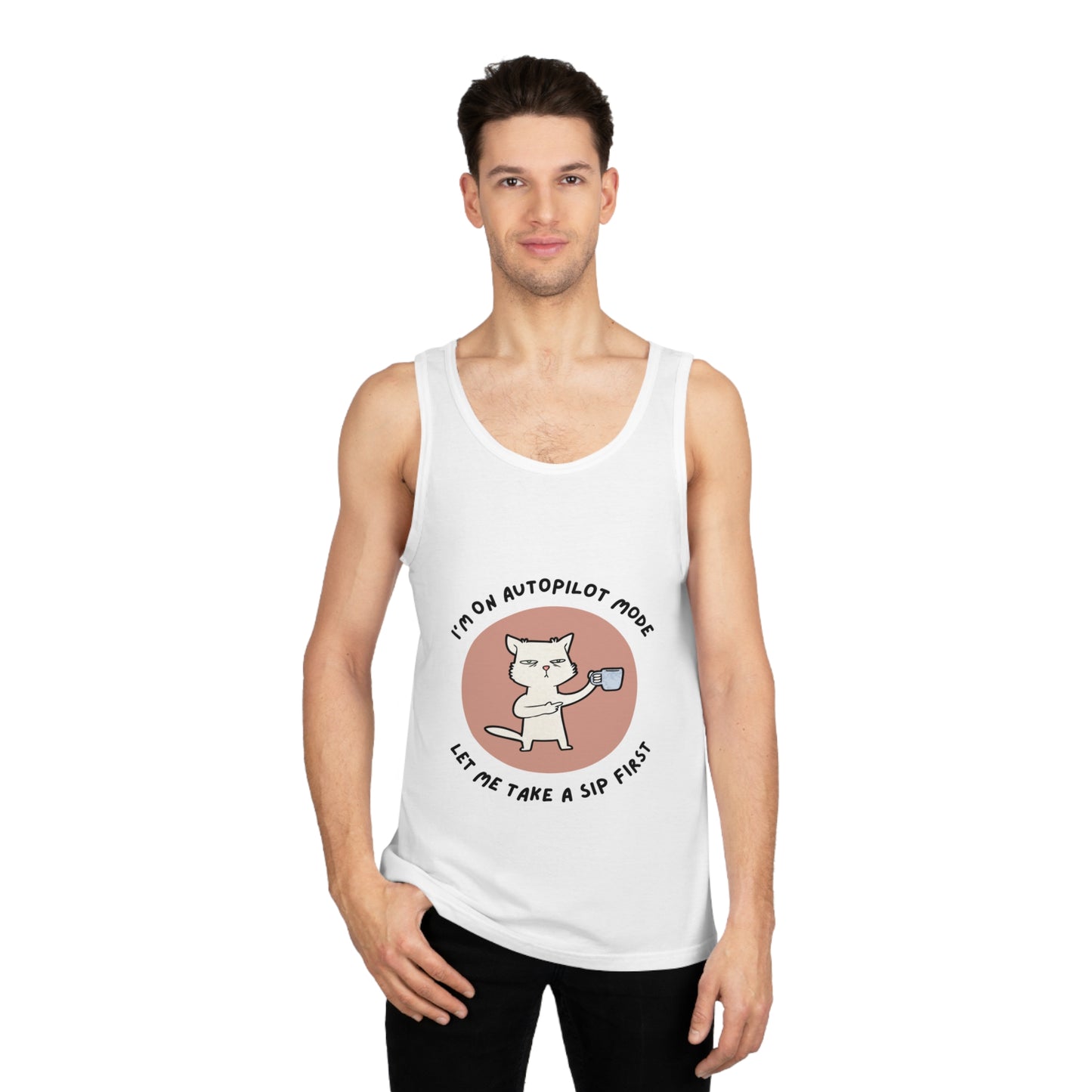 Autopilot Mode Tank Top - Unisex Softstyle™ Tee, Funny Gift, Relaxed Fit, Summer Apparel, Cat Lover Gift