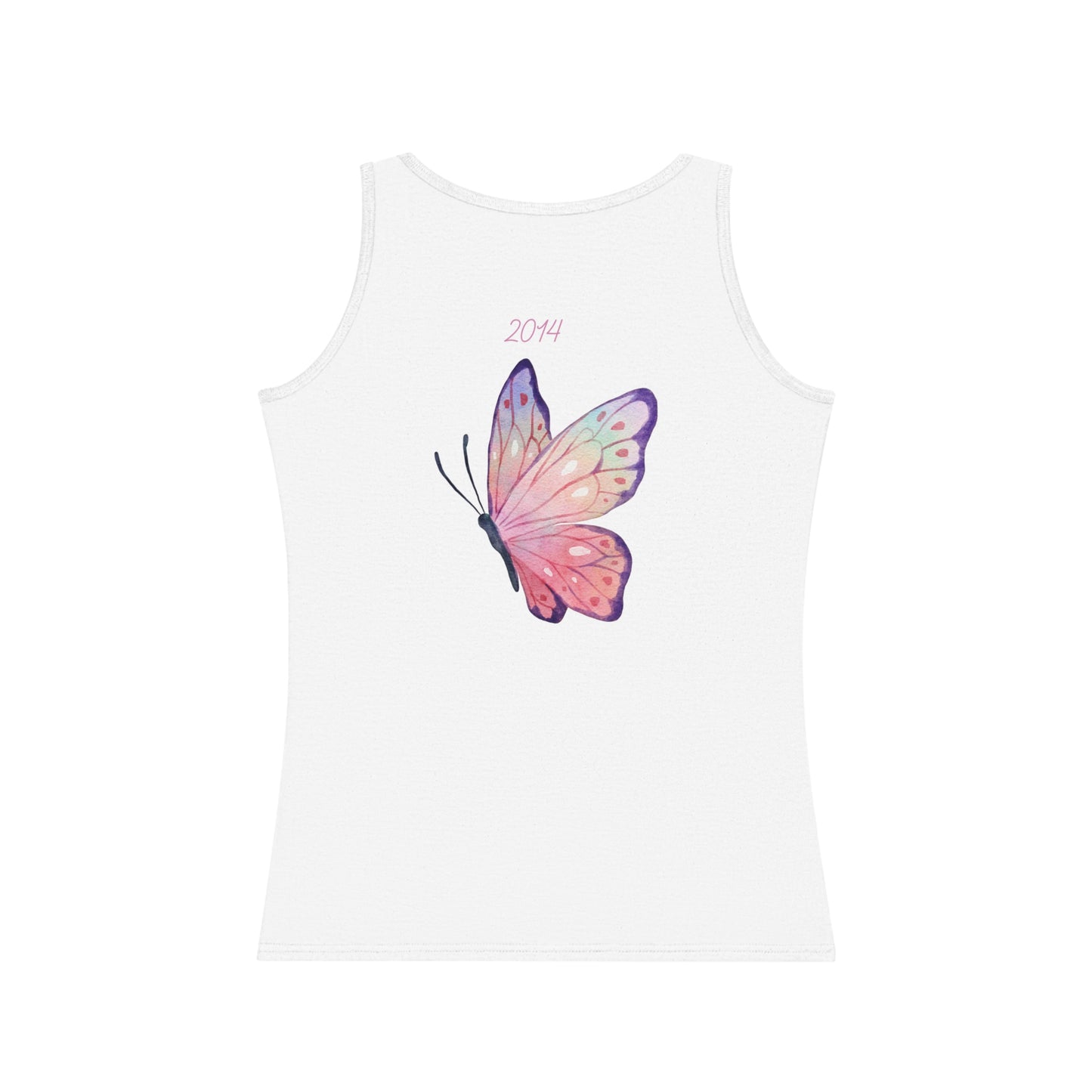Custom Women's Tank Top with Personalized Names & Butterfly Design, Cute Summer Top, Gift for Her, Personalized Apparel, Boho Style