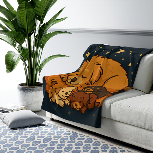 Cozy Dog-Themed Sherpa Fleece Blanket for Pet Lovers, Gifts for Dog Owners, Cute Puppy Decor, Warm Throw Blanket, Snuggle Time Essentials