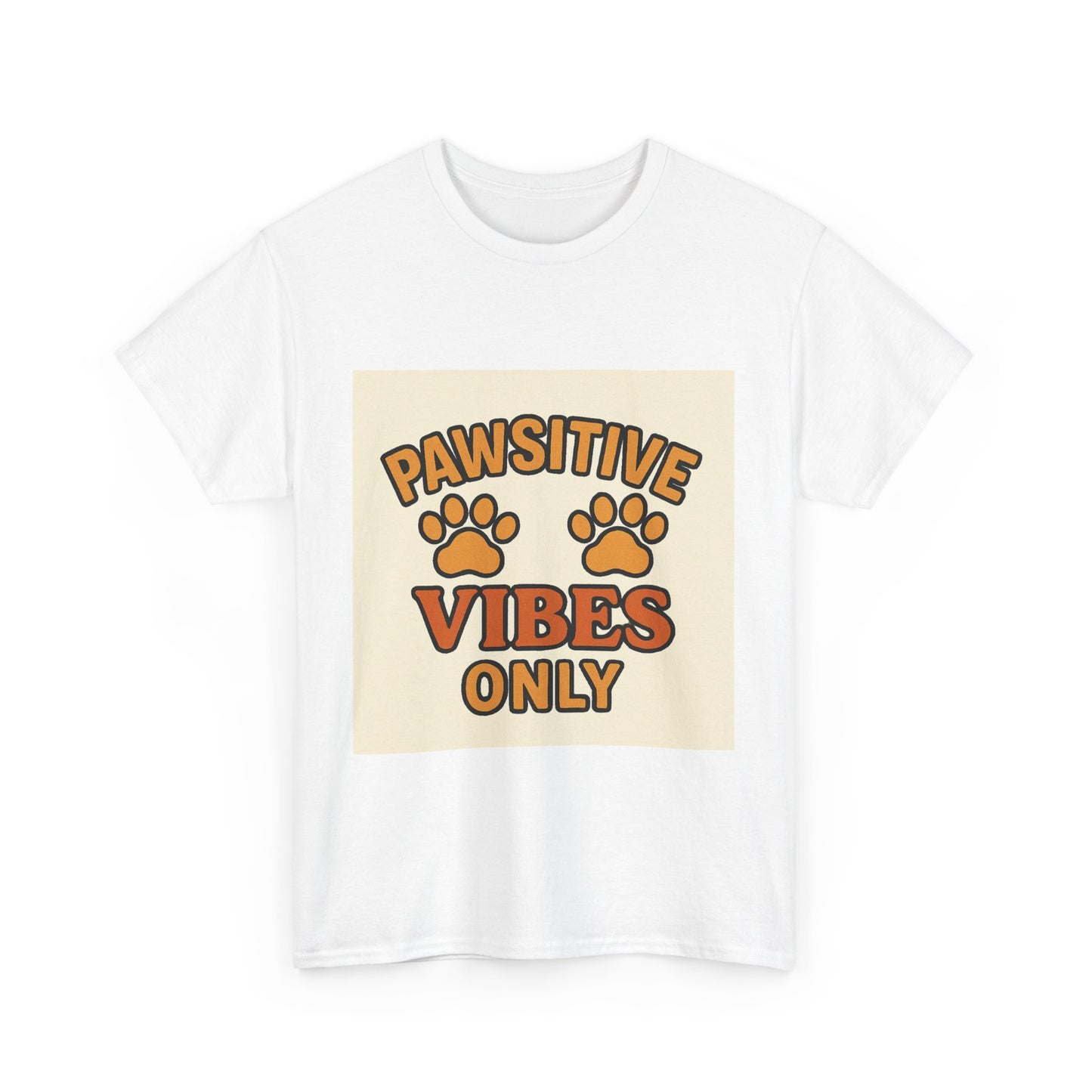 Pawsitive Vibes Unisex Tee, Dog Lover Shirt, Positive Energy Tee, Pet Themed Gift, Cute Animal Apparel, Casual Everyday Wear