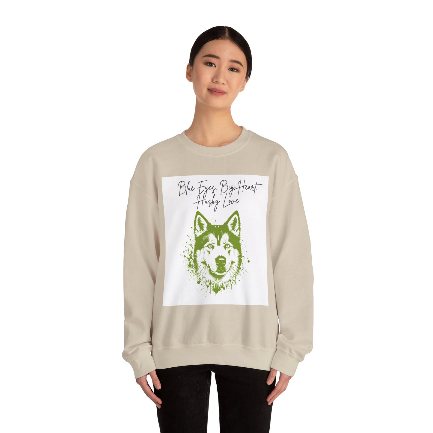 Husky Love Crewneck Sweatshirt | Cozy Pet Lover Gift, Unisex Sweatshirt, Animal Lover Apparel, Dog Sweatshirt, Birthday Gift