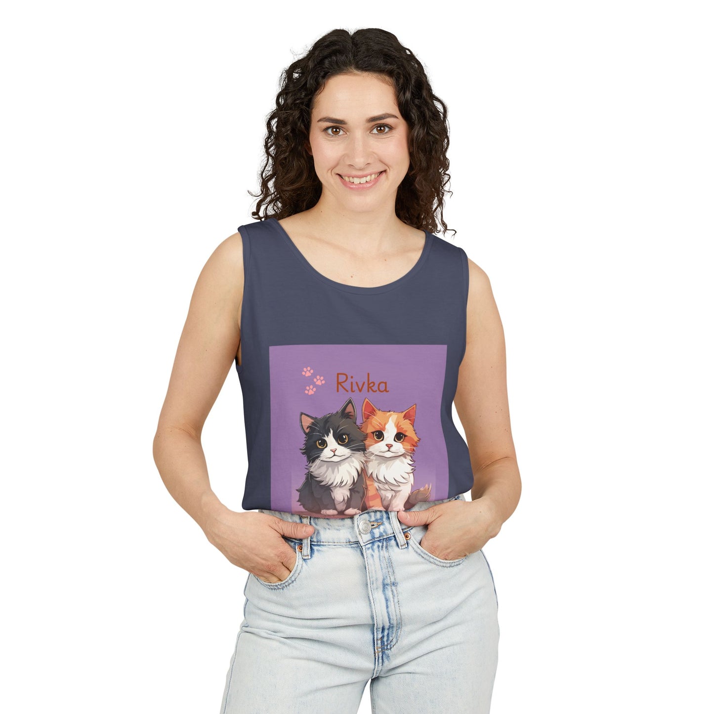 Adorable Cat Lovers Tank Top, Cute Animal Apparel, Gift for Cat Owners, Pet Lover Summer Shirt, Cat Themed Fashion