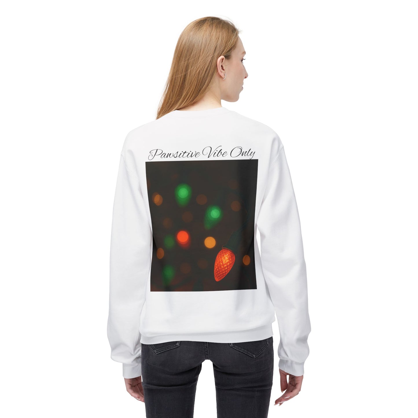 Festive Cat Sweatshirt, Unisex Fleece Sweater for Holiday Cheer, Christmas Gift, Cozy Vibe, Cute Cat Design, Winter Wear