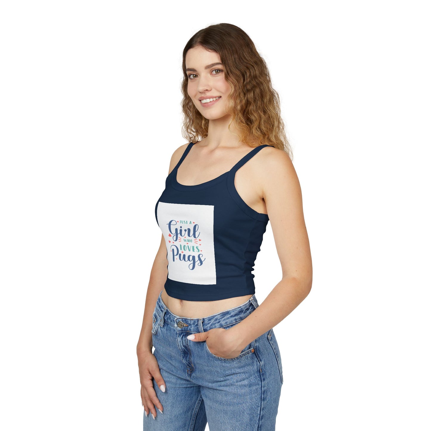 Cute Pug Lover's Tank Top, Funny Women's Spaghetti Strap Top, Gift for Dog Lovers, Casual Summer Wear, Pet Mom Outfit, Birthday Gift
