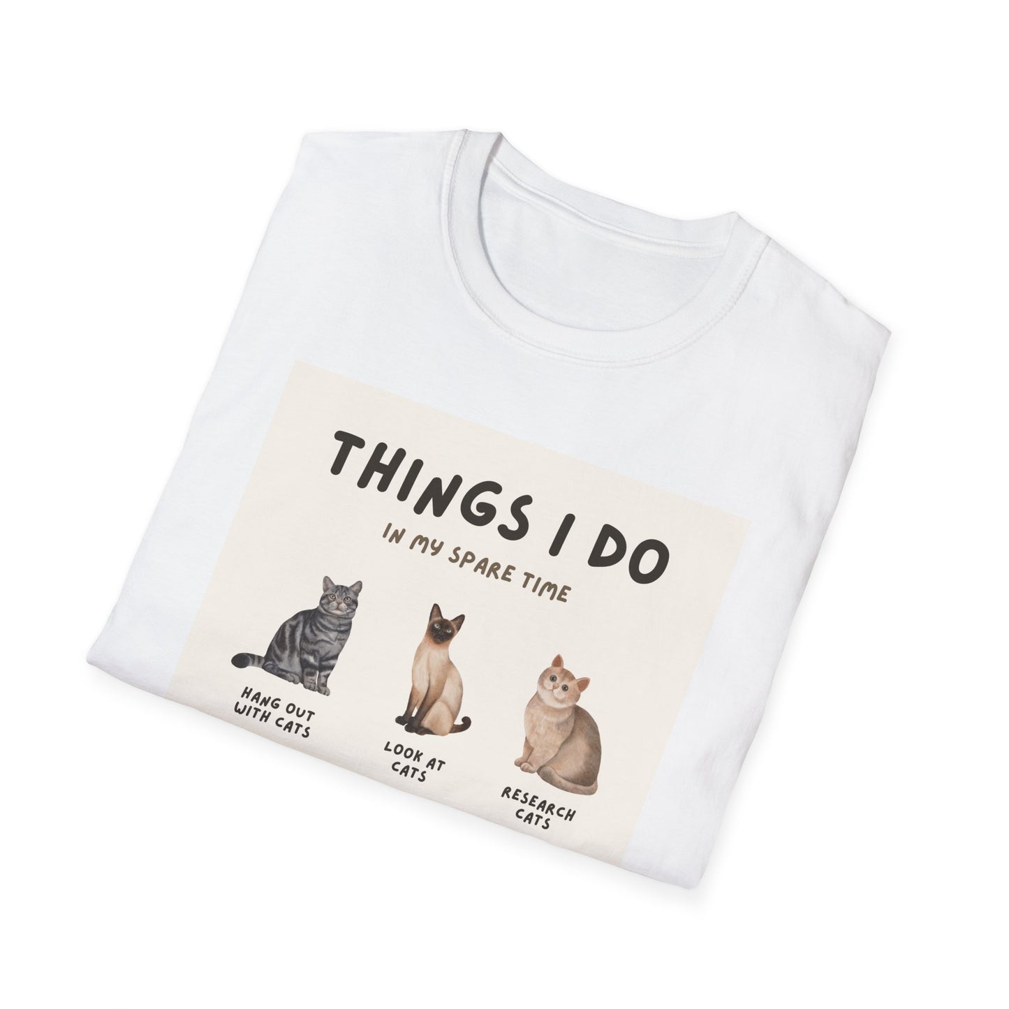 Cat Lover Unisex T-Shirt, Cute Cat Tee, Gifts for Cat Owners, Animal Lover Apparel, Casual Wear, Funny Cat Humor Shirt