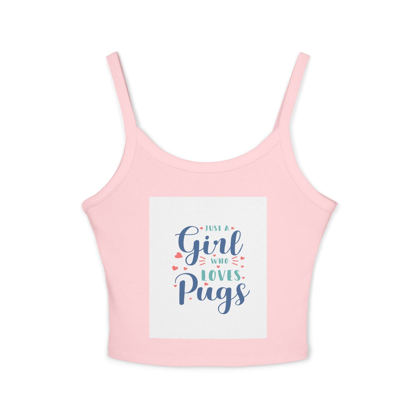 Cute Pug Lover's Tank Top, Funny Women's Spaghetti Strap Top, Gift for Dog Lovers, Casual Summer Wear, Pet Mom Outfit, Birthday Gift