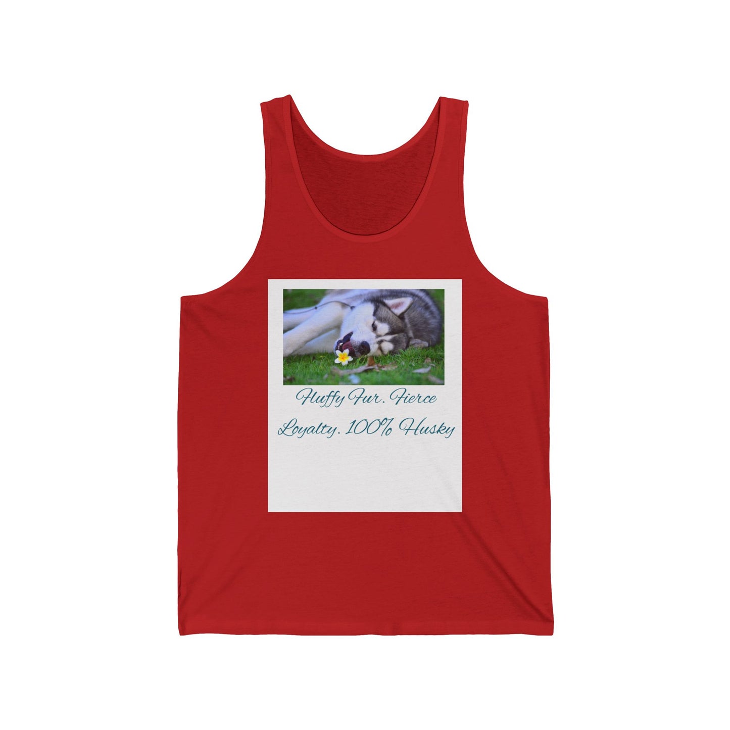 Unisex Jersey Tank Top with Floral Design, Summer Apparel, Gifts for Pet Lovers, Casual Wear, Beach Essentials, Birthday Present