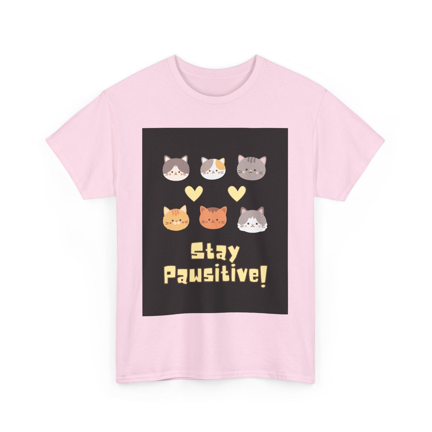 Pawsitive Vibes Unisex Cotton Tee - Cat Lover Gift, Funny Tee, Animal Lover Shirt, Unique Pet Shirt, Cool Casual Wear