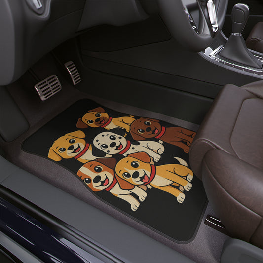 Cute Dog Car Floor Mat, Pet Lover Gift, Dog-Themed Car Accessory, Animal Decor, Car Interior