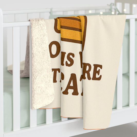 Cozy Cat Sherpa Fleece Blanket - Home is Where the Cat Is, Cat Lovers Gift, Pet Blanket, Cat Decor, Fleece Throw for Holidays