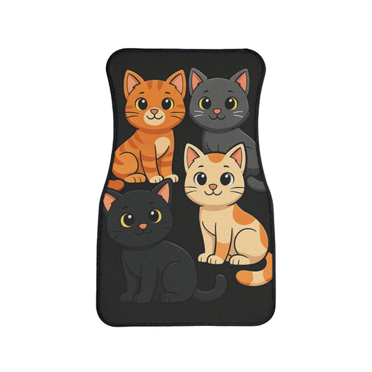 Cute Cat Floor Mat, Animal Car Mats, Feline Lover Gift, Funny Car Accessories, Pet-Themed Car Decor