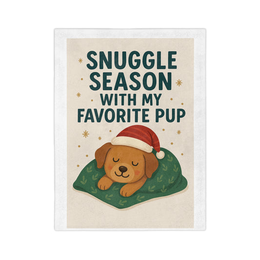Cozy Pet Blanket - Snuggle Season with My Favorite Pup, Christmas Gift, Dog Lover Decor, Holiday Home Accents, Soft Microfiber Throw