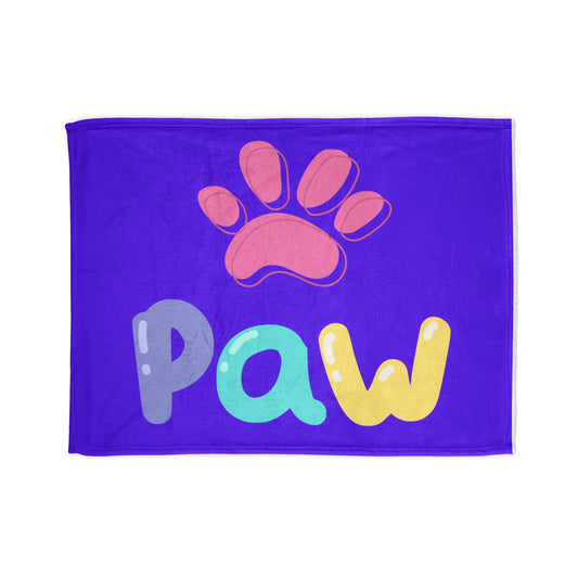 Cozy Pet-Themed Blanket | Soft Polyester Throw for Dog Lovers, Cute Paw Print, Gift for Pet Owners, Home Decor, Animal Lover's Blanket